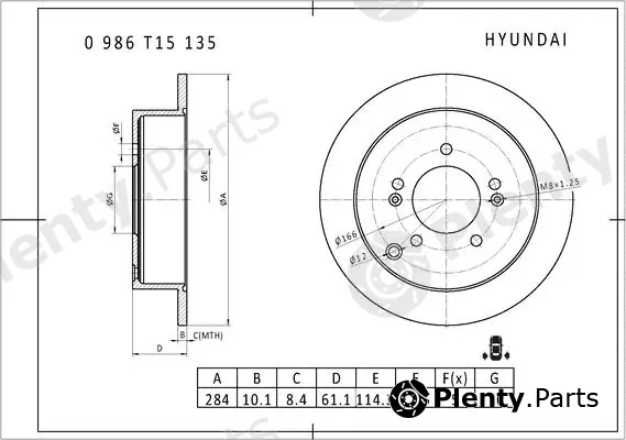 Bosch 0986T15135 — Brake Disc
