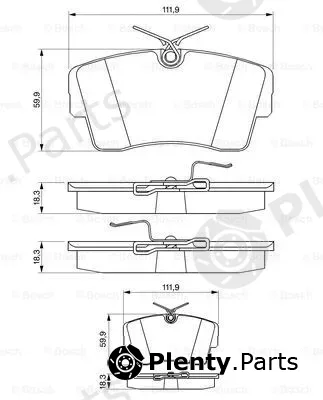 Bosch 0986469761 — Brake Pad Set, disc brake