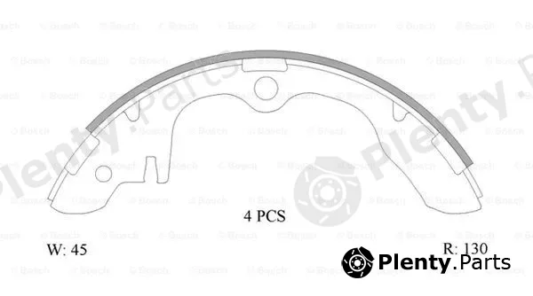 Bosch 0986AB0124 — Brake Shoe Set