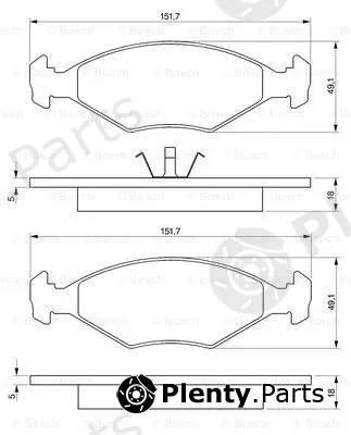 Bosch 0986424514 — Brake Pad Set, disc brake