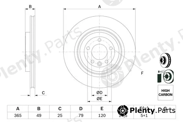 Bosch 0986479F68 — Brake Disc