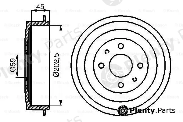 Bosch 0986477109 — Brake Drum