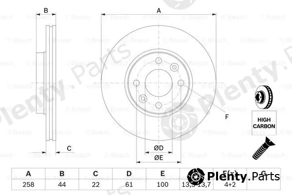 Bosch 0986479556 — Brake Disc