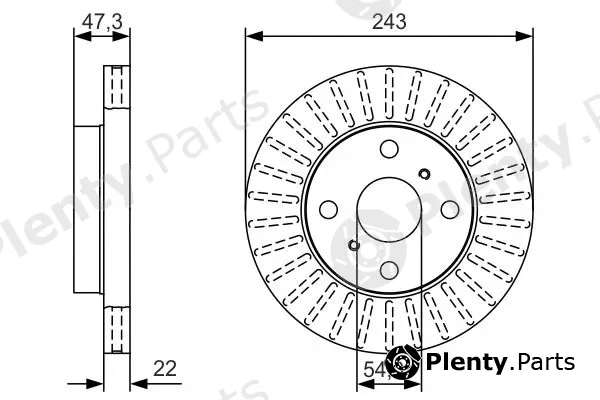 Bosch 0986479T72 — Brake Disc