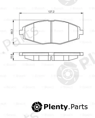 Bosch 0986495224 — Brake Pad Set, disc brake