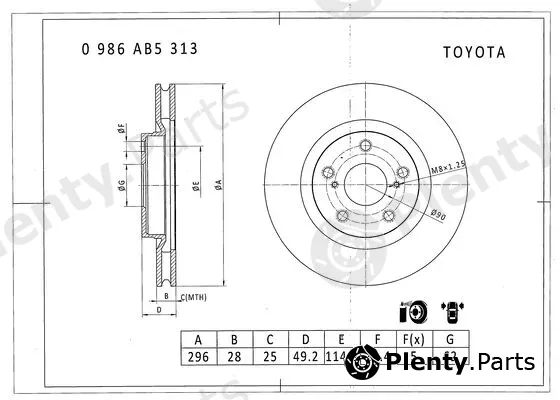Bosch 0986AB5313 — Brake Disc
