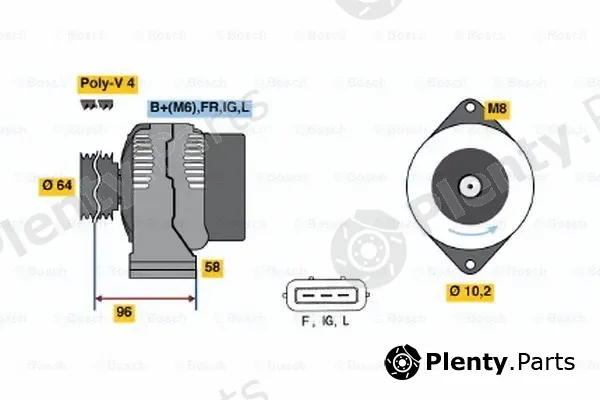 Bosch 0986042861 — Alternator