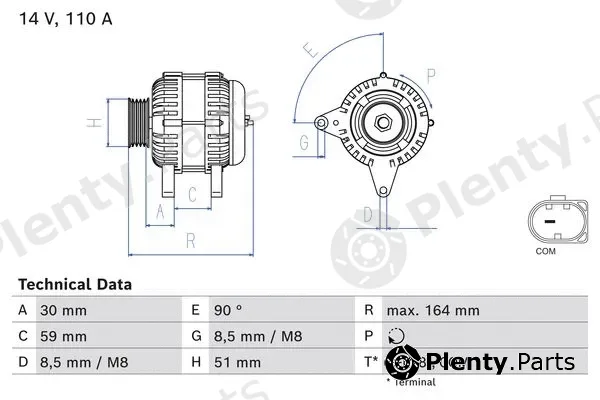 Bosch 0986084760 — Alternator