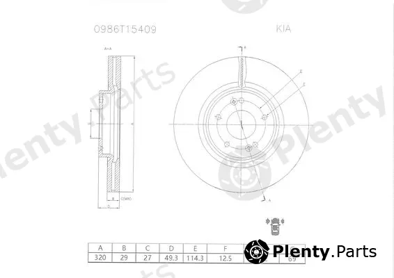 Bosch 0986T15409 — Brake Disc