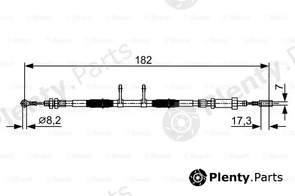 Bosch 1987482450 — Cable Pull, parking brake