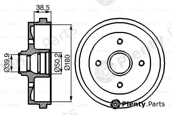 Bosch 0986477002 — Brake Drum