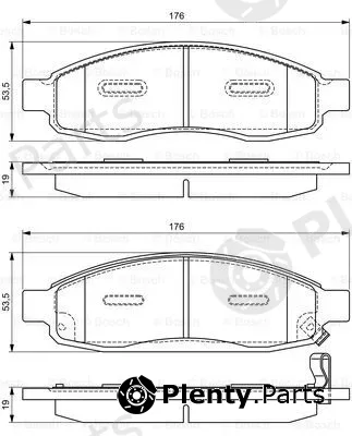 Bosch 0986495366 — Brake Pad Set, disc brake