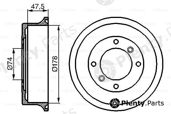 Bosch 0986477062 — Brake Drum