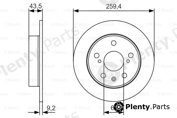 Bosch 0986479C44 — Brake Disc