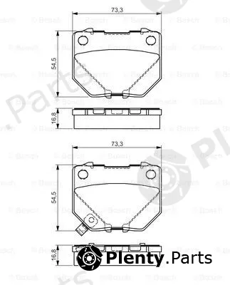Bosch 0986495137 — Brake Pad Set, disc brake