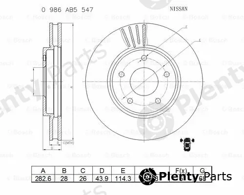 Bosch 0986AB5547 — Brake Disc