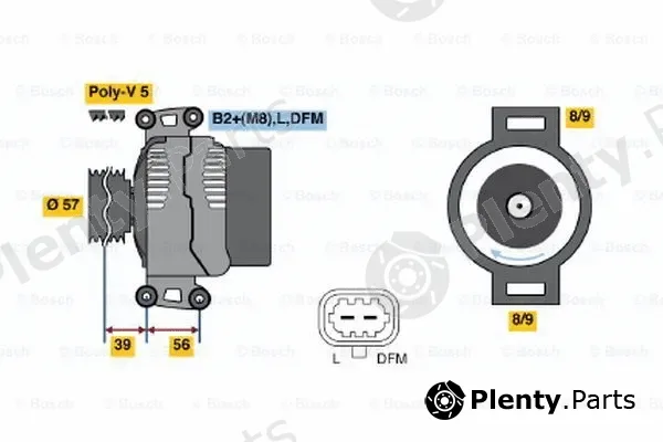 Bosch 0124425019 — Alternator