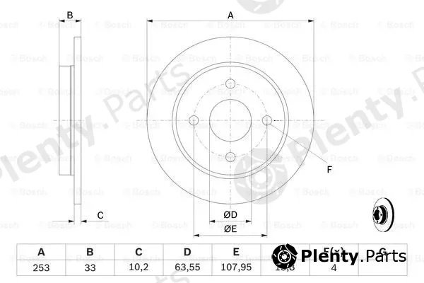 Bosch 0986478344 — Brake Disc