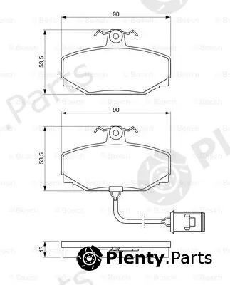 Bosch 0986424019 — Brake Pad Set, disc brake