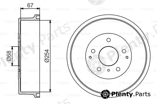 Bosch 0986477162 — Brake Drum