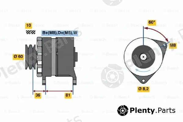 Bosch 0986034010 — Alternator