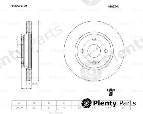 Bosch F026A06799 — Brake Disc