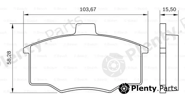 Bosch 0986BB0019 — Brake Pad Set, disc brake