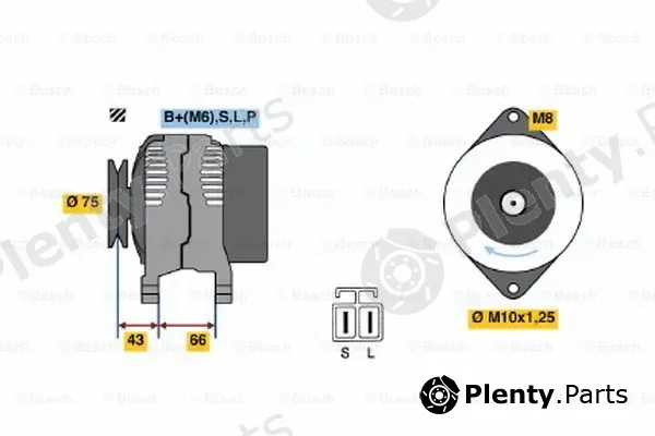 Bosch 0986037491 — Alternator