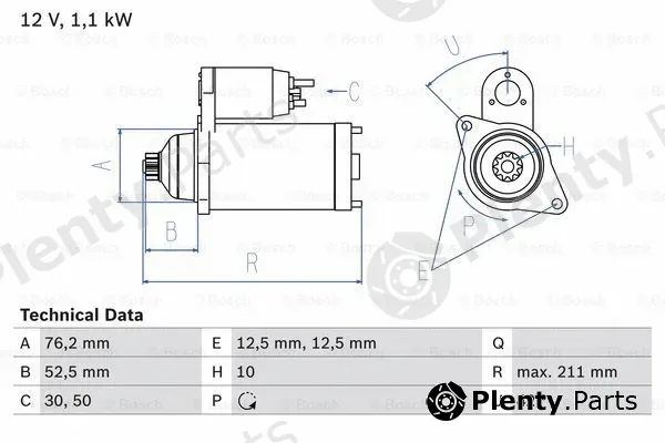 Bosch 0986018040 — Starter