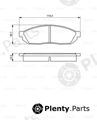 Bosch 0986494208 — Brake Pad Set, disc brake