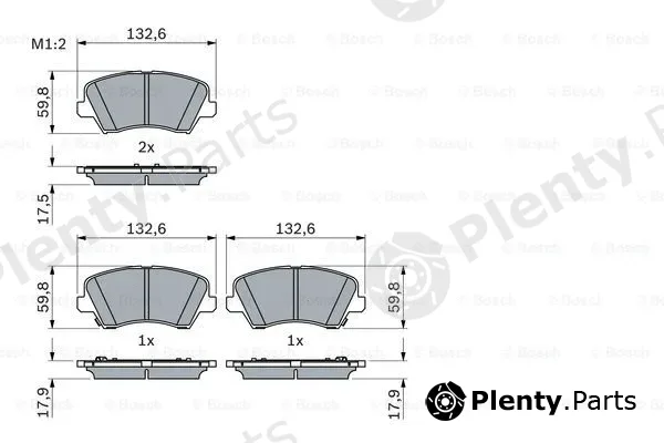 Bosch 0986424863 — Brake Pad Set, disc brake