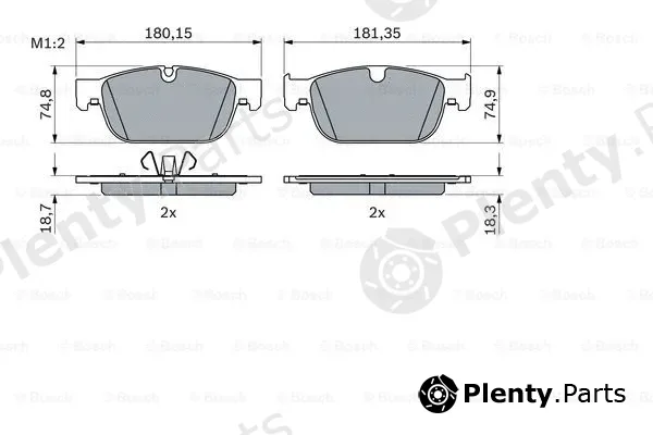 Bosch 0986424844 — Brake Pad Set, disc brake