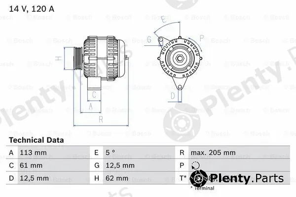 Bosch 0986049530 — Alternator