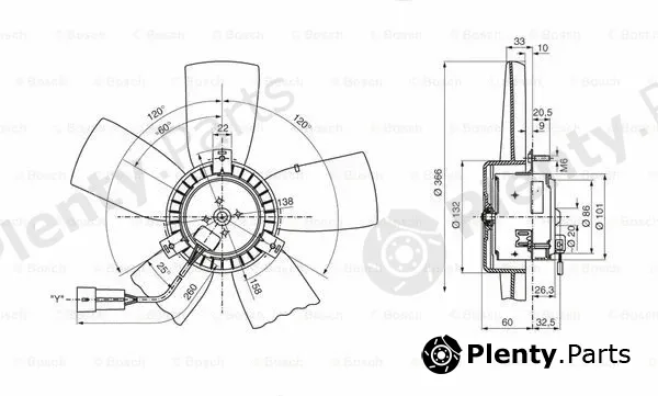 Bosch 9130451125 — Electric Motor, radiator fan