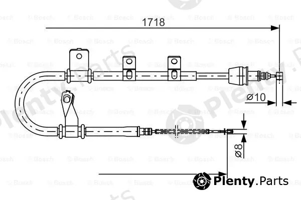 Bosch 1987482075 — Cable Pull, parking brake