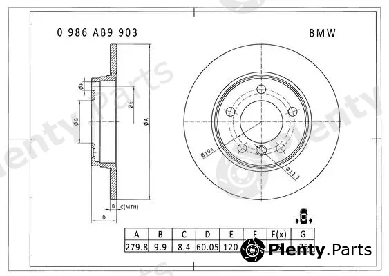 Bosch 0986AB9903 — Brake Disc