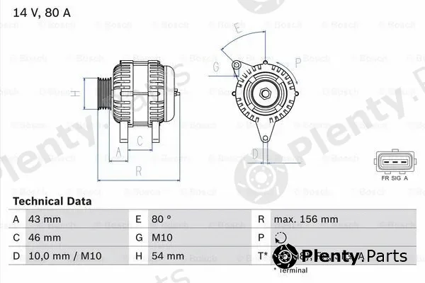 Bosch 0986049151 — Alternator