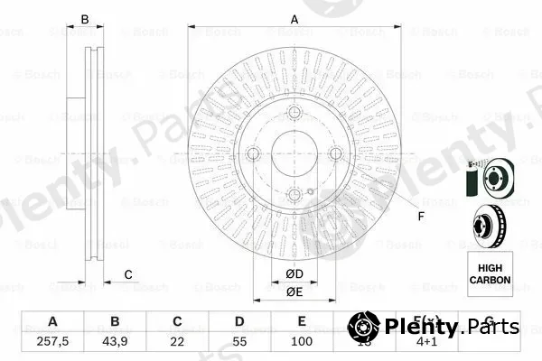 Bosch 0986479E56 — Brake Disc
