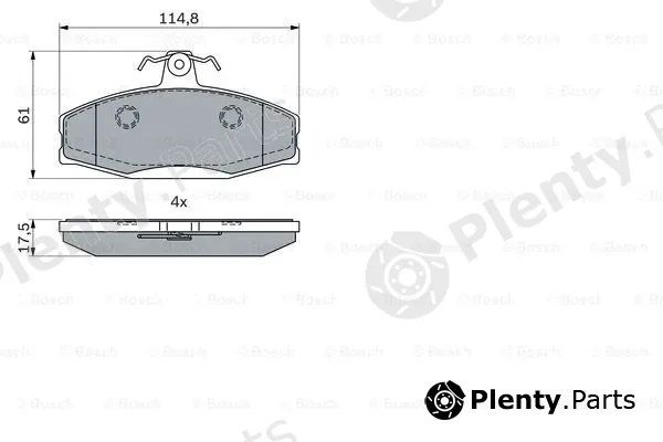 Bosch 0986494924 — Brake Pad Set, disc brake