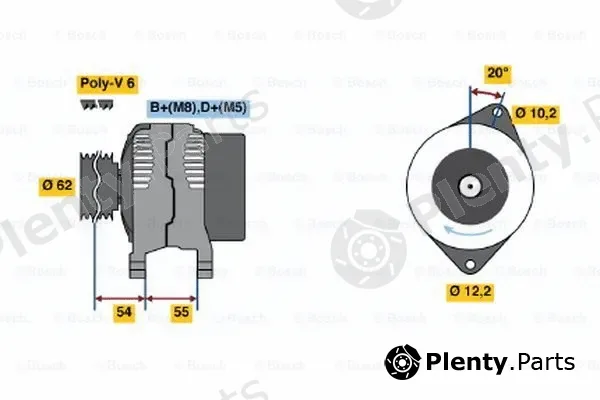 Bosch 0123510010 — Alternator