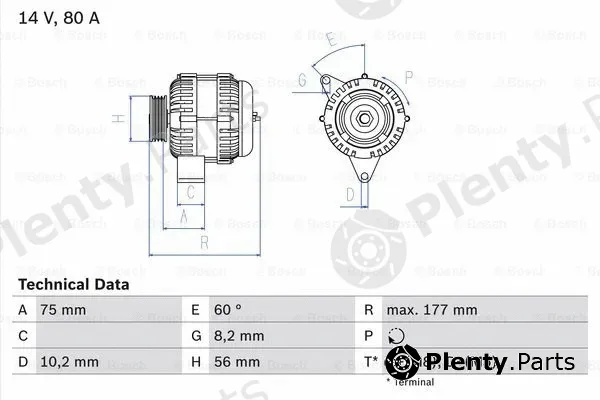 Bosch 0986038771 — Alternator