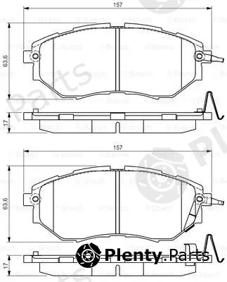 Bosch 0986495156 — Brake Pad Set, disc brake