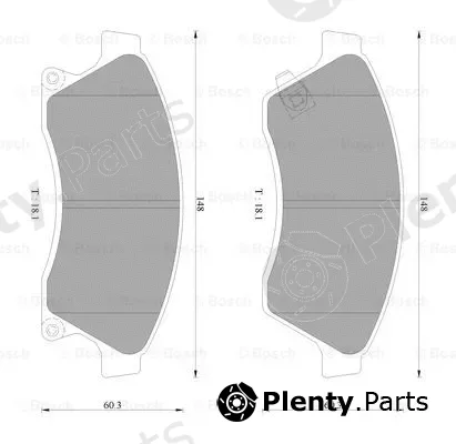 Bosch 0986AB3096 — Brake Pad Set, disc brake