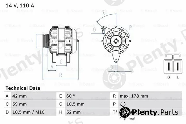 Bosch 0986083750 — Alternator
