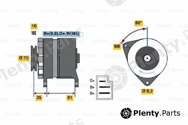 Bosch 0120489093 — Alternator