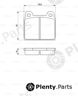 Bosch 0986464681 — Brake Pad Set, disc brake
