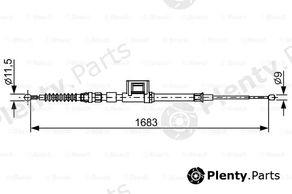Bosch 1987482645 — Cable Pull, parking brake