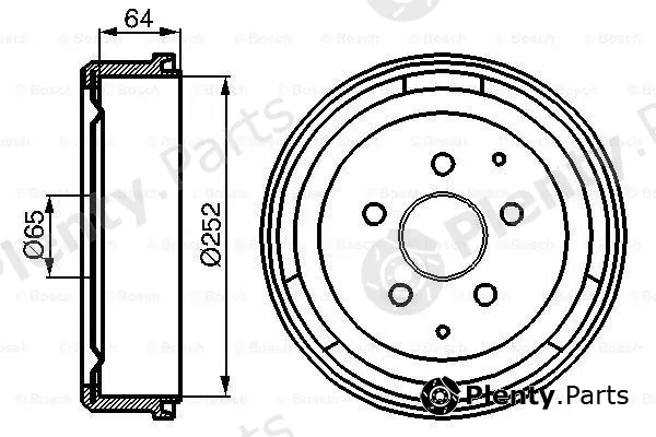 Bosch 0986477033 — Brake Drum