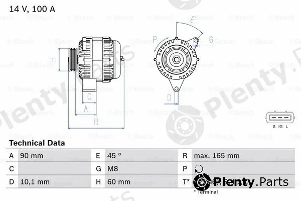 Bosch 0986084390 — Alternator