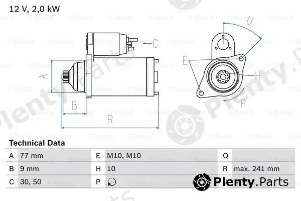 Bosch 0986018731 — Starter